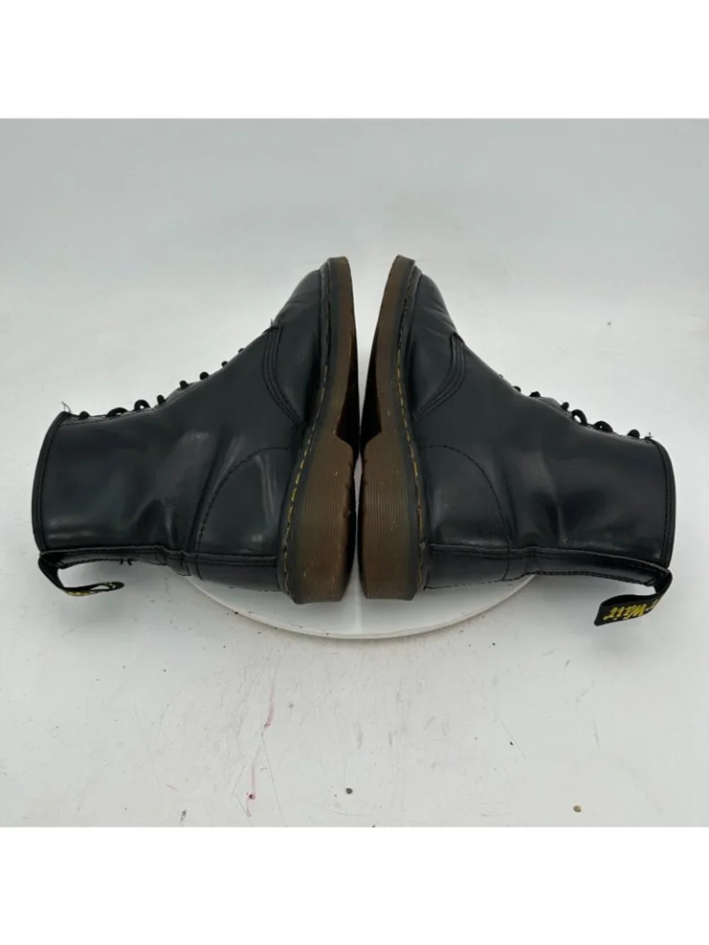 Dr. Martens Men Size 9 Black Leather 8 Hole Lace Up Ankle Combat Boot